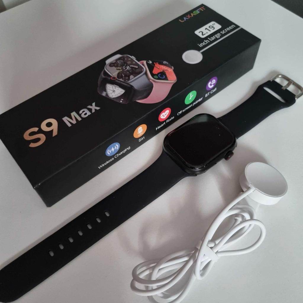 New Series 9 Smart Watch - 2.19" Inch HD Display Wireless Charging BT Calls Sports & Fitness Stile Gadget